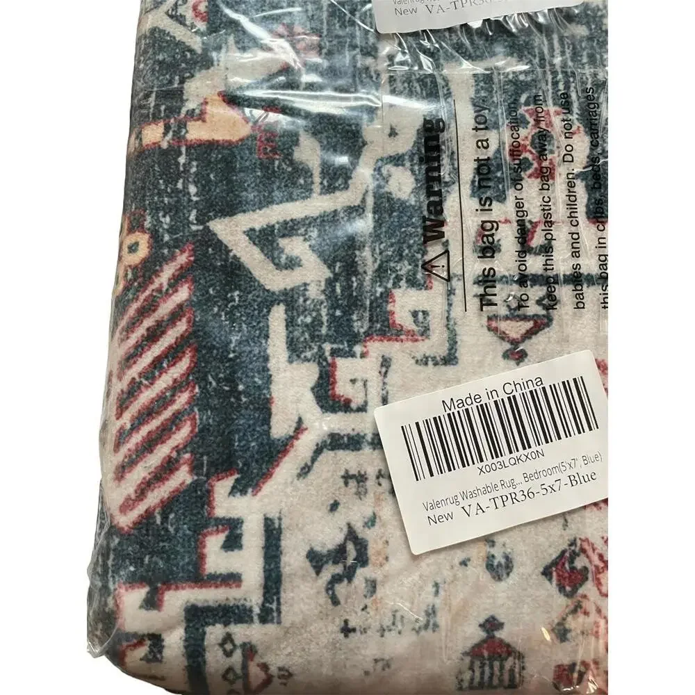Valenrug 5x7 Area Rug‎ Blue Non Slip Washable Carpet Soft Floor Mat Home Decor